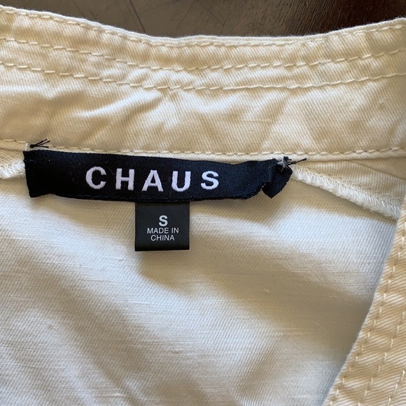 Linen Chaus Jacket with Ruffle Lapels - Picture 5 of 8